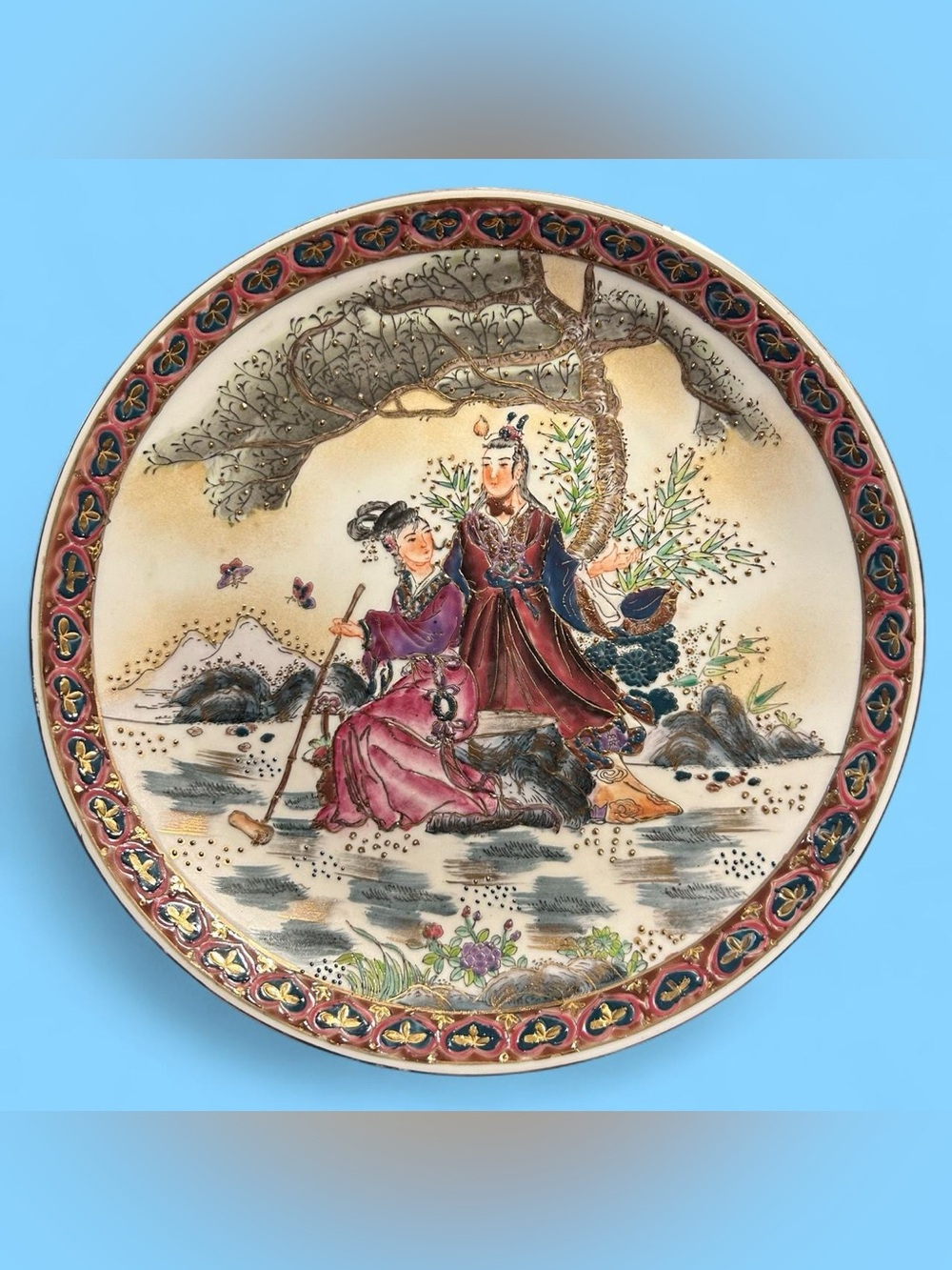 VTG Chinese Decorative Ceramic Plate